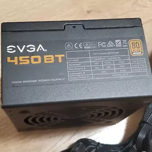 EVGA 450 BT 100-BT-0450 80 Plus Bronze 450W Gaming Netzteil 8Pin 6Pin PCI-E - Bild 1 von 6