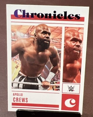 2023 Panini Chronicles WWE - APOLLO CREWS *Chronicles Purple Foil SP!* #18/49 🔥 - Image 1 of 3