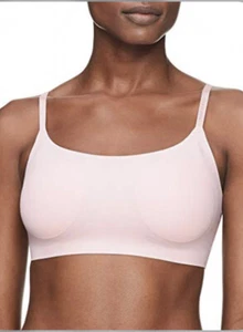 Calvin Klein Womens Skinny Strap Bralette Bra Light Pink Size L ZP-7502 - Picture 1 of 2