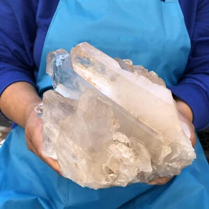 6.44 Natural rare white water crystal cluster backbone mineral specimen - Picture 1 of 12