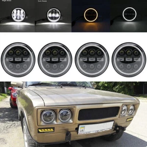 4pcs 5-3/4 5.75" 85W LED Hi/Lo DRL Headlights For Chevy Impala Bel Air El Camino - Picture 1 of 12