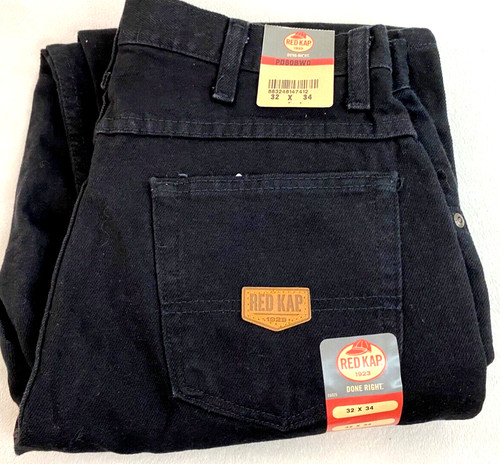 Red Kap Men's Relaxed Fit Carpenter Jean, Medium Wash, 36W x 32L at Men's Clothing store