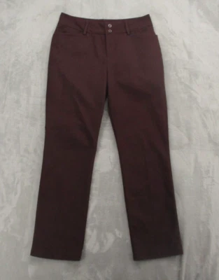 Pantalones de vestir chinos Lee de corte regular para mujer 8S ciruela púrpura elástico tiro medio Foto 1 de 4