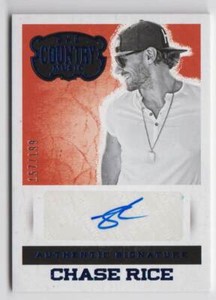 2014 Panini Country Music Signatures Blue Auto #S-CR Chase Rice 157/199