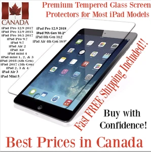 Tempered Glass Screen Protector for Apple iPad 3 4 Air 5 6 7 8 9 10 10.9 11 pro - Picture 1 of 32