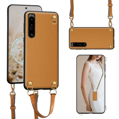 Genuine Leather Crossbody Case with Wristband Magnetic Cover for OnePlus - Image 1 of 4
