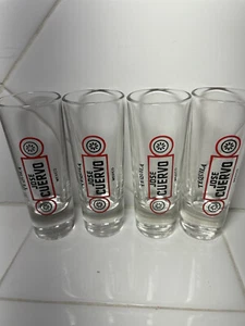 Jose Cuervo Tequila Mexico Shooter -Shot Glass 4 1/8" Tall Set of 4 - Picture 1 of 6
