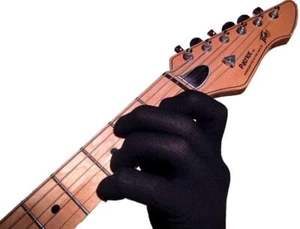 Guante de guitarra para las yemas de los dedos por músico guante de práctica, 1 guante, negro mediano - Imagen 1 de 7