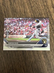 Christian Yelich 2 HRs 5RBI Powers Brewers Uecker Bat 2025 Topps Now #557 8.15 - Imagen 1 de 2