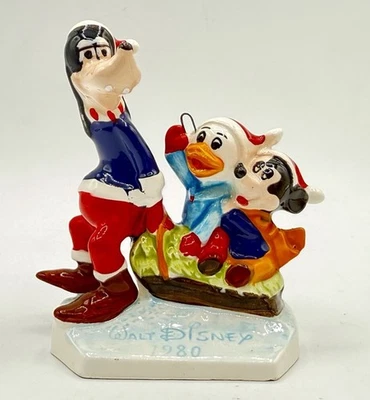 Walt Disney Sleigh Ride 1ª Edição Limitada Estatueta Ornamental Schmid Japão 1980 - Imagem 1 de 4