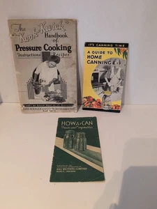 Lot of 3 Vintage Homemaking Pamphlets Food Canning Kerr, Sears, Ball - Picture 1 of 9