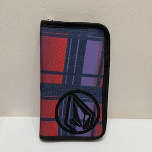 volcom  zip up  red Passport Holder Travel Document Wallet Case Organizer vgc - Bild 1 von 13
