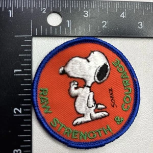 Vintage NOS Lion Brothers c 1980s Peanuts SNOOPY RAW STRENGTH COURAGE Patch 00TP - Picture 1 of 2
