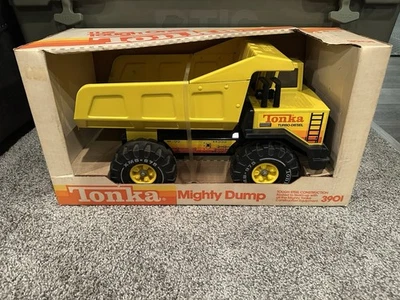 Vintage 1983 Tonka Mighty Dump Dumper Truck Steel Toy, Unused #3901 Turbo Diesel - Image 1 of 4
