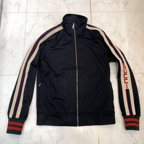 Gucci Track Jacket Logo Linea Sherry Nero Taglia S
