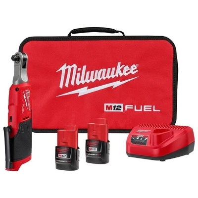 Milwaukee 2567-22 M12 Fuel High Speed Ratchet Kit, 3/8 inch, 12V, Two CP2.0 - Image 1 of 4