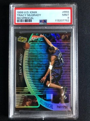 1999-00 Upper Deck Ionix Reciprocal #R55 Tracy McGrady /750 PSA 9 - Image 1 of 2
