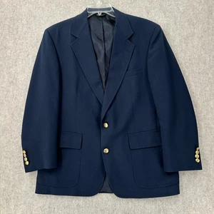 Turnbury Blazer Jacket Mens 42R Navy Blue 100% Sports Coat Gold Buttons USA Made - Picture 1 of 10