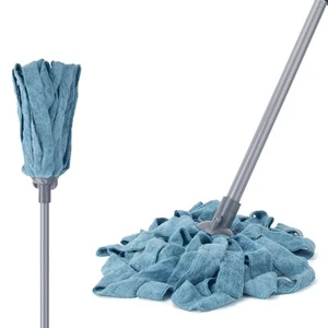Mops for Floor Cleaning,One Mop Handle with Two Blue Microfiber Cloth Mops He... - Picture 1 of 7