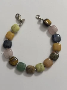 Jay King Sterling Silver Multi Gemstone Bracelet 7.25" DTR 925 - Picture 1 of 2