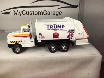 Trump Store ,garbage Truck ,1/32 Diecast,white Kinsmart - Image 1 of 4
