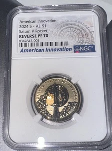 2024 S Reverse Proof Alabama Innovation Dollar NGC PR 70 - Picture 1 of 2
