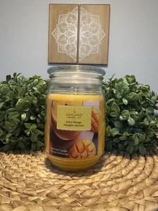 Ashland Juicy Mango Scented Candle New  17 oz Large Jar Scented DISCONTINUED - Picture 1 of 1