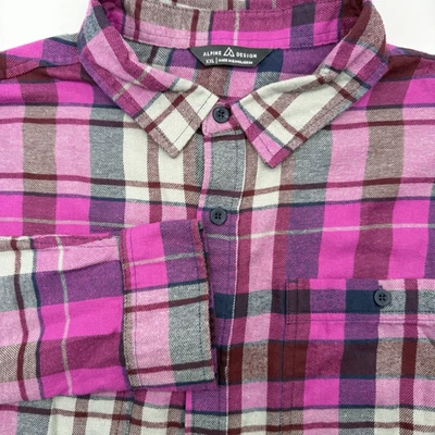 Alpine Design Flannel Shirt Men 2XL Plaid Multicolor Cotton Collared Long Sleeve - Image 1 of 4