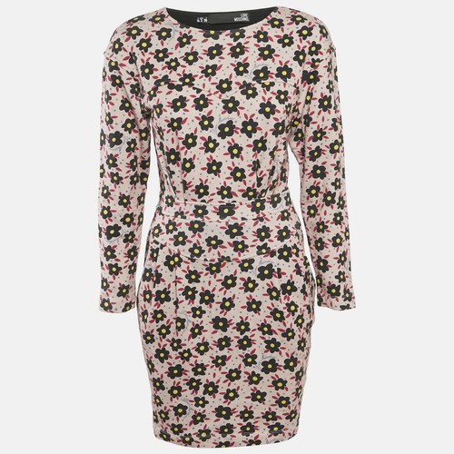 Love Moschino Mini Abito Rosa Stampa Floreale Cotone Jersey S