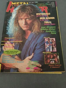 Metal Hammer magazine April 1987 Vol 2 No.4 Whitesnake Iron Maiden WITH 7" - Imagen 1 de 10
