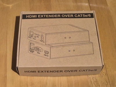HDMI Extender  over CAT5e/6 50M HDMI extender 1080p -With IR cable Output -New  - Image 1 of 4