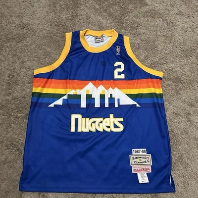 Alex English Denver Nuggets Jersey Mens 50 XL Mitchell and Ness NBA Basketball  - Image 1 of 4