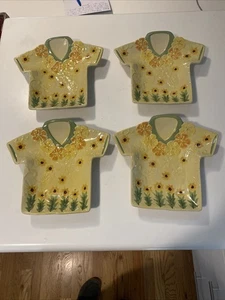 RAR Pfaltzgraff 4er Set Pistoulet Hawaiihemd Teller - NEU - Bild 1 von 15