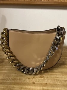 Stella Mccartney Frayme Crossbody Small Bag brown chain  - Picture 1 of 8