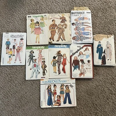 Lot of Vintage Simplicity/Mcalls Kids Children’s Clothing Patterns various sizes - Image 1 of 4