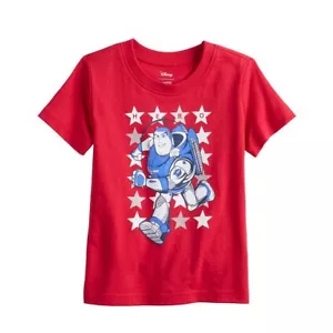 T-shirt Disney/Pixar Toy Story Buzz Lightyear Americana di Jumping Beans, taglia 18 mo - Foto 1 di 1