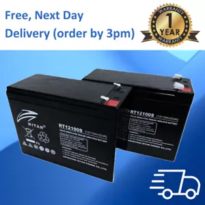 Electric Mobility 355 Ultralite - TWO x 12V 10ah Replacement Batteries - Picture 1 of 2