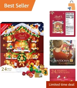 Indulge in Teddy Bear Assorted Chocolate Advent Calendar - Perfect Holiday Gift - Picture 1 of 11