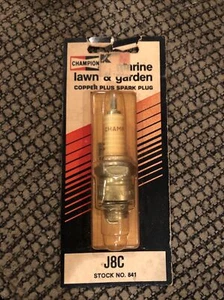 Champion Marine Lawn & Garden Spark Plug #841/J8C New Old Stock Copper Plus 1983 - Picture 1 of 5
