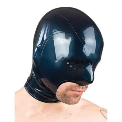 Latex Hood Cosplay Party Mask Open for Mouth and Chin Latex Rubber Mask Costume - Image 1 of 4