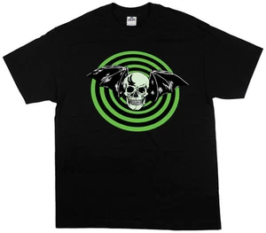 Skull GREEN Psycho Punk Zone, Evil Dead Halloween T-Shirt - BLACK - Picture 1 of 1