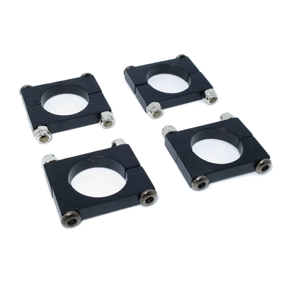 4x Rohr Schelle D15 mm Rohrschelle Quadrocopter Halterung CFK Carbon CNC Alu - Bild 1 von 1