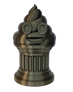 Trofeo Emoji Caca - Gran Premio/Regalo - Trofeo Emoji Caca Negra 6" - Znet3D - Imagen 1 de 6