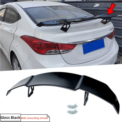 FIT FOR 11-16 HYUNDAI ELANTRA GLOSS REAR TRUNK V-STYLE BIG RACING SPOILER WING Foto 1 de 4