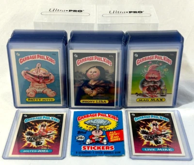 Juego de 84 tarjetas Topps Garbage Pail Kids 1985 segunda serie 2 OS2 como nuevo en Toploaders nuevos Foto 1 de 4