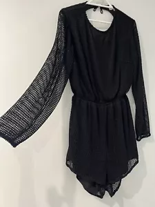 SABO Skirt Playsuit Black Women's Size M Party Cocktail As New - Picture 1 of 6