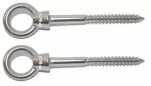 Anneaux tige filetée BOIS ( Lot de 2 ) inox A4 Longueur 40mm - Ø6mm Piton - Bild 1 von 2