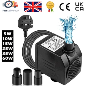 UK Submersible Water Pump Water Feature Pump Fish Tank Pond Statuary Hydroponics - Picture 1 of 19