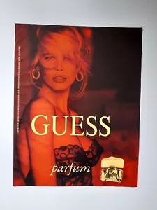 Claudia Schiffer 1992 Original Vintage Werbung REVLON für GUESS Reklame Parfum - Bild 1 von 1