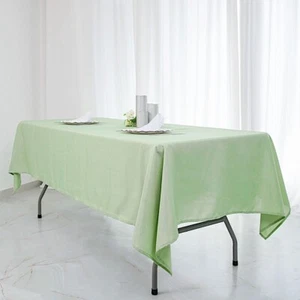 60x126-Inch RECTANGULAR Polyester Tablecloths Restaurant Catering Home Wedding - Picture 1 of 217